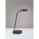 Conrad 16 inch 7.00 watt Matte Black with Antique Brass Accents Desk Lamp Portable Light, with AdessoCharge Wireless Charging Pad and USB Port