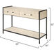 Cassius 48 inch Taupe Shagreen and Black Metal Console Table