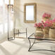 Abilene Off White and Black Forged Iron Lounge Chair