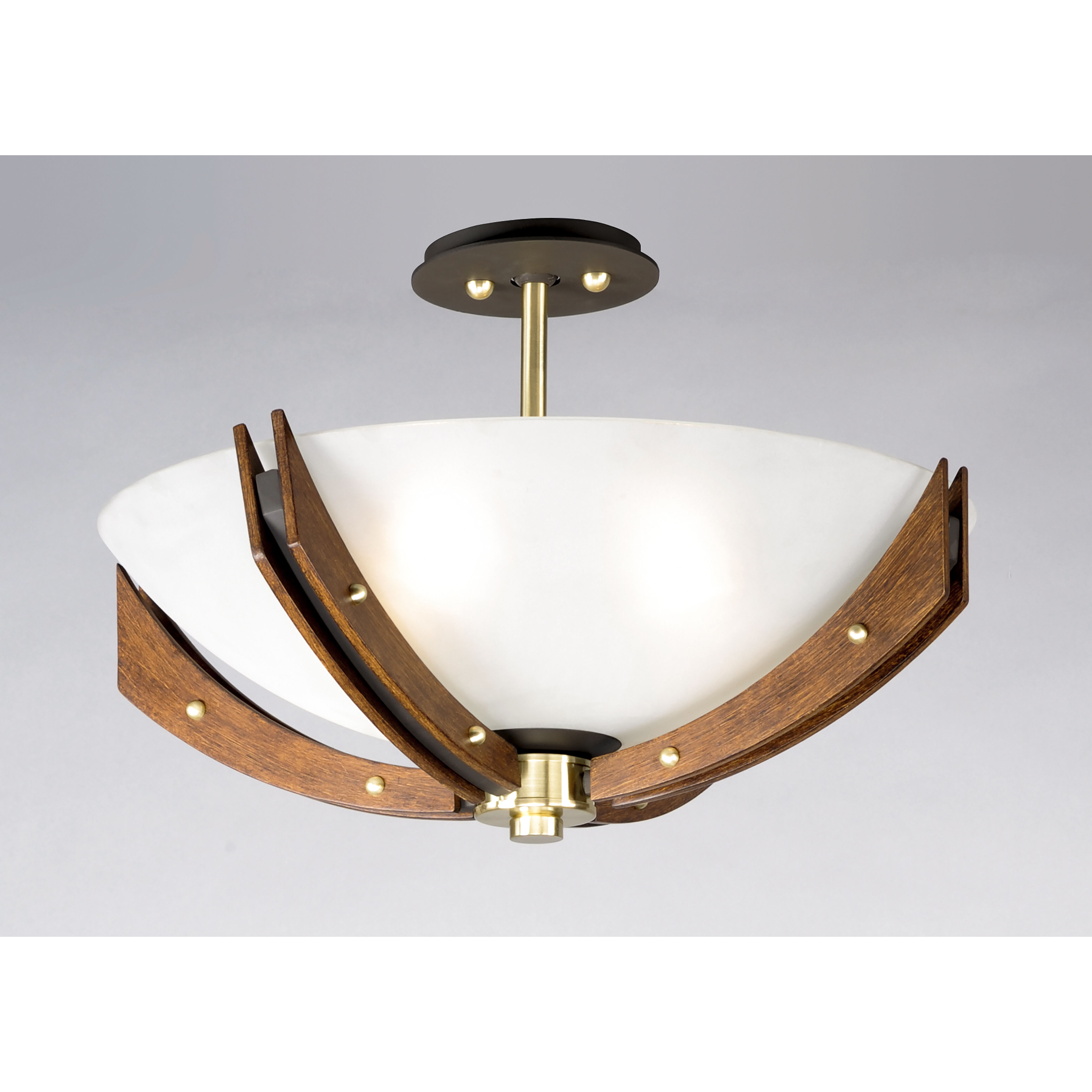 Merge 4 Light 21.75 inch Bronze/Antique Pecan Semi-Flush Mount Ceiling Light