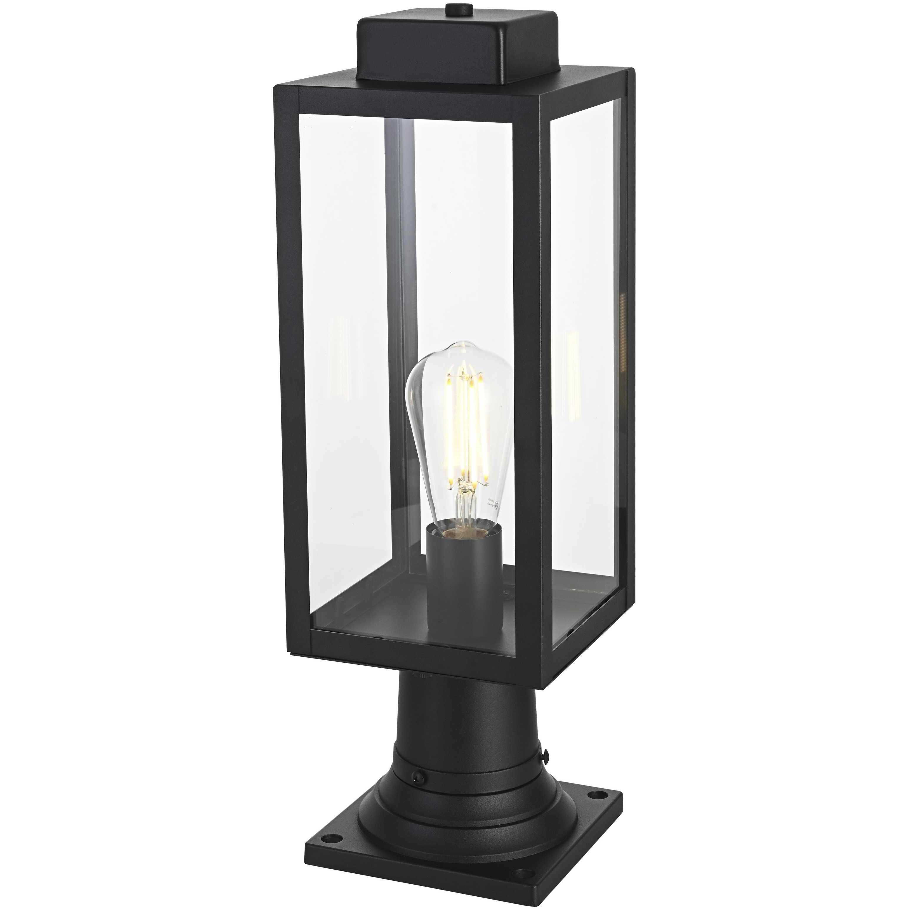 Hilton 1 Light 19 inch Black Outdoor Post Light