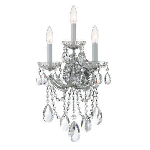 Maria Theresa 3 Light 11 inch Polished Chrome Sconce Wall Light in Clear Spectra