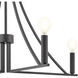 Contemporary 4 Light 30 inch Matte Black Chandelier Ceiling Light