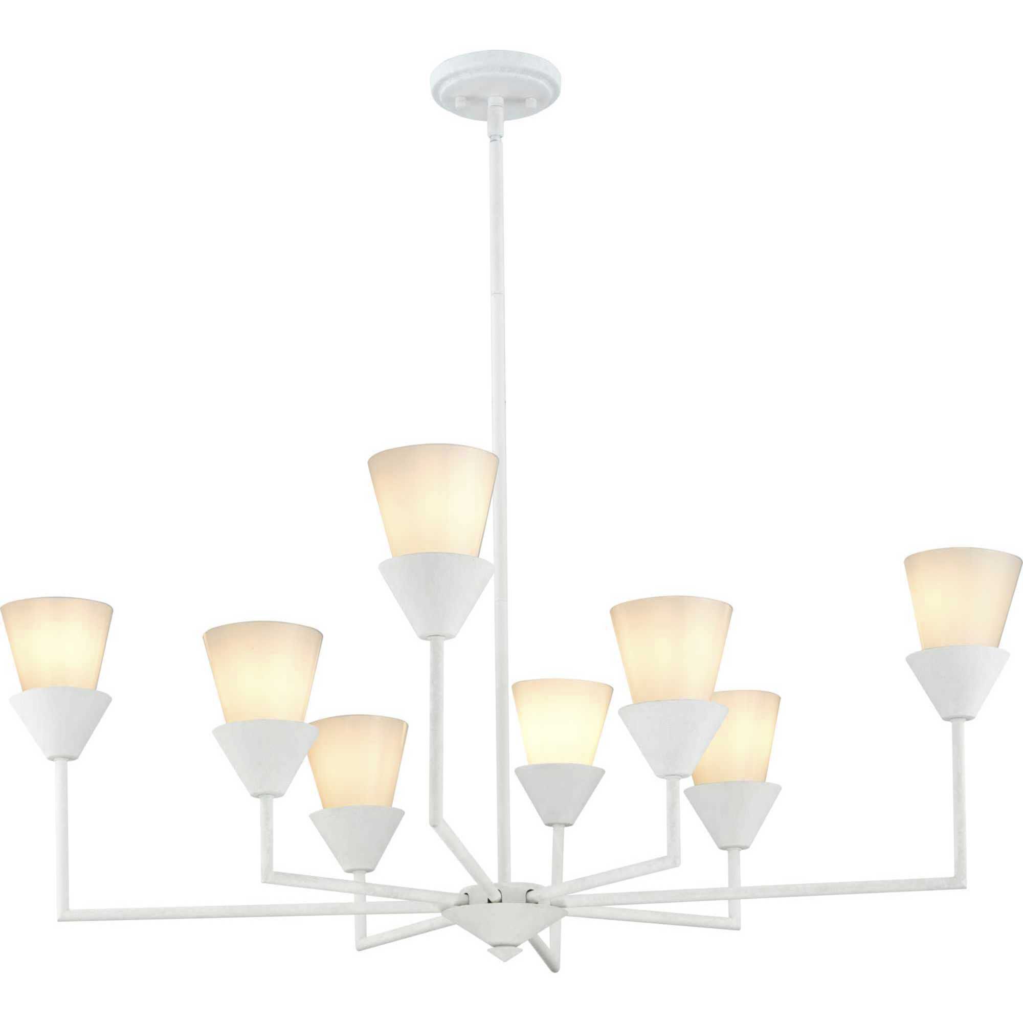 Pinellas 8 Light 40 inch White Plaster Chandelier Ceiling Light, Design Series