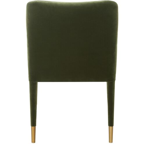 Conifer Brushed Brass and Moss Green Dining Chair