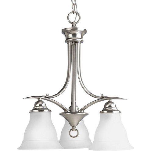 Trinity 3 Light 19 inch Brushed Nickel Chandelier Ceiling Light