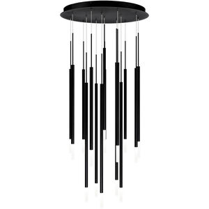 Viggo LED 23 inch Black Multi-Light Pendant Ceiling Light, dweLED