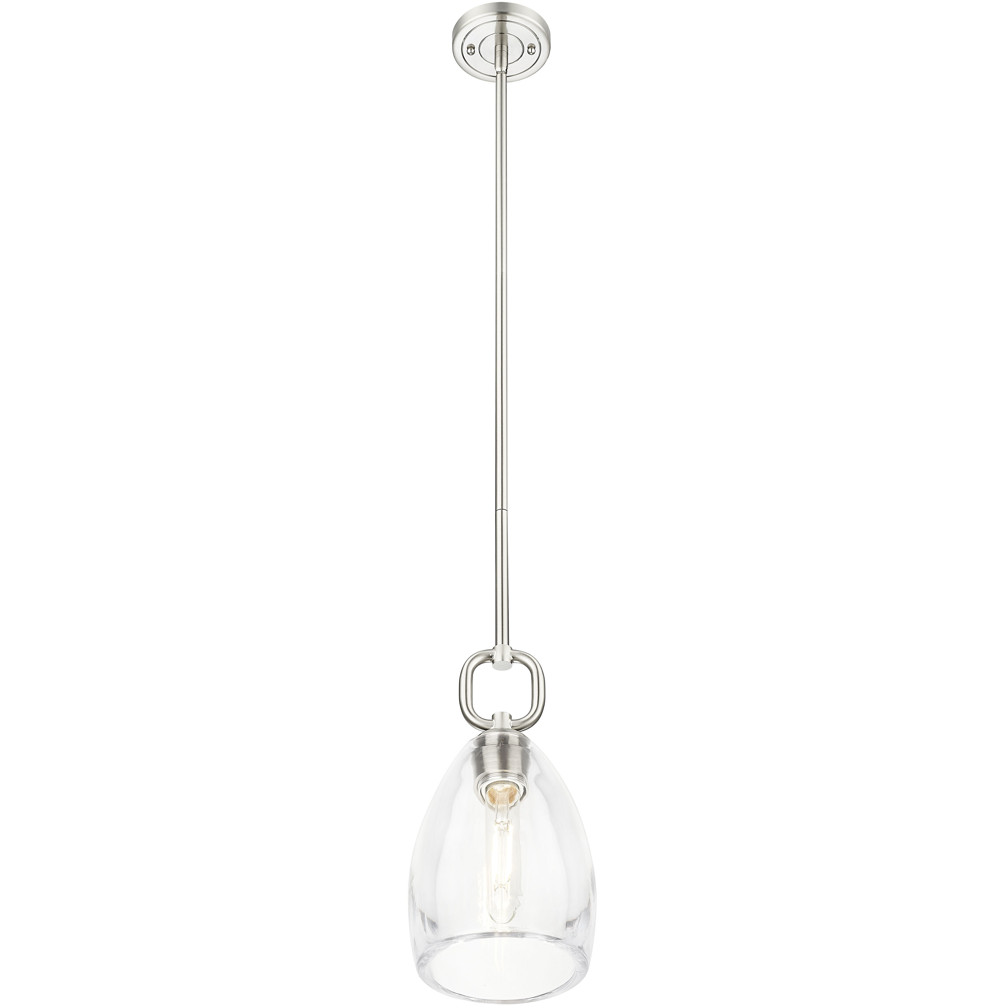 Downtown Urban Hudson 1 Light 5.88 inch Satin Nickel Mini Pendant Ceiling Light