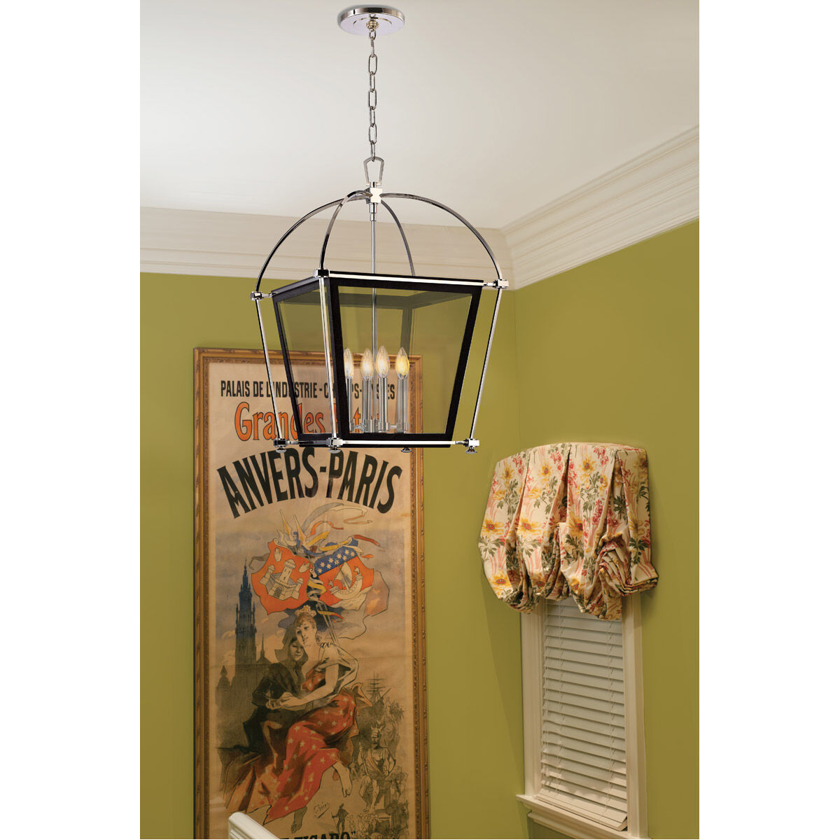 Hollis 4 Light 18.25 inch Polished Nickel Pendant Ceiling Light