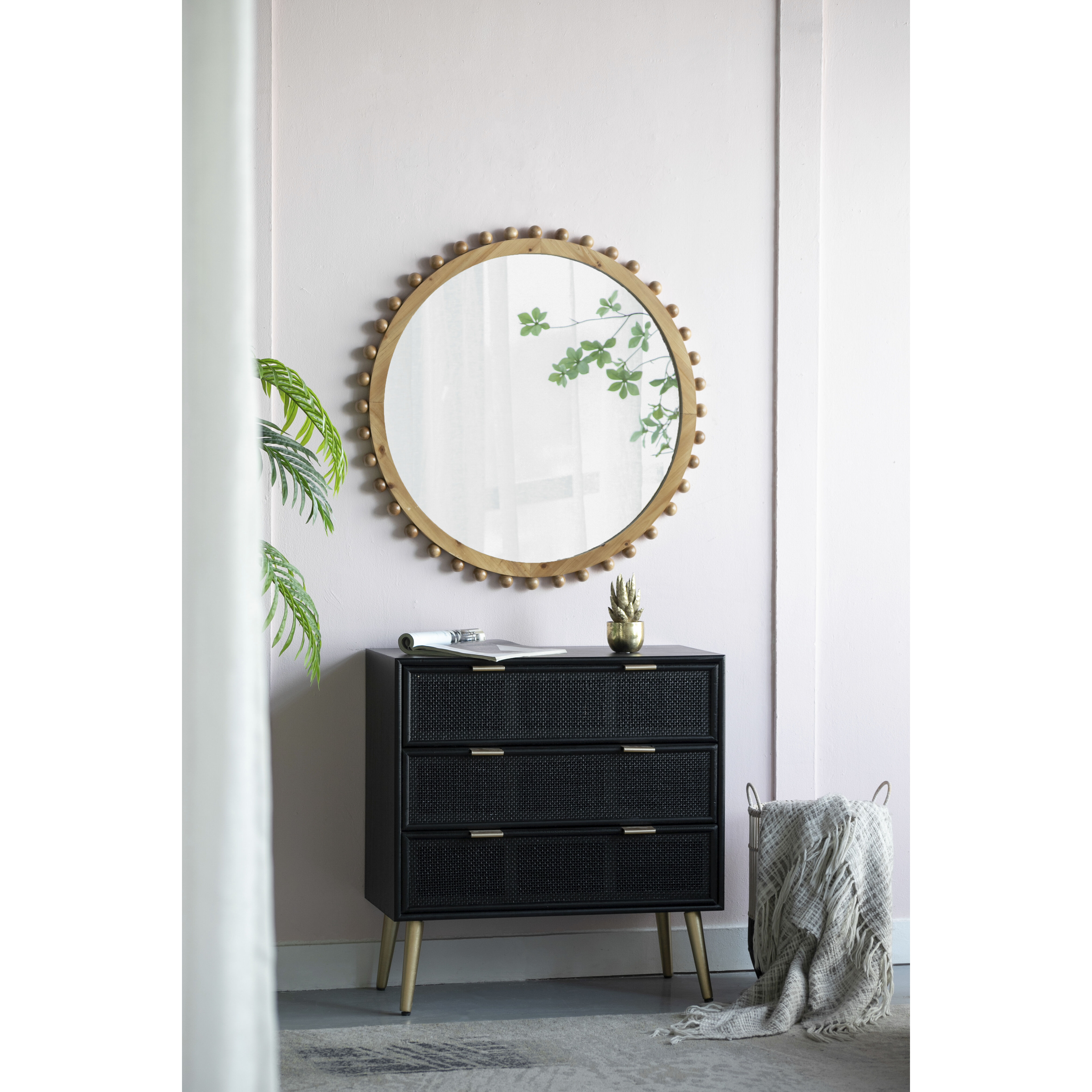 Jasper 33.5 X 33.5 inch Brown Wall Mirror