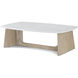Repose 55 X 32 inch Grey Oak Coffee Table, Wooden with Quartz Top