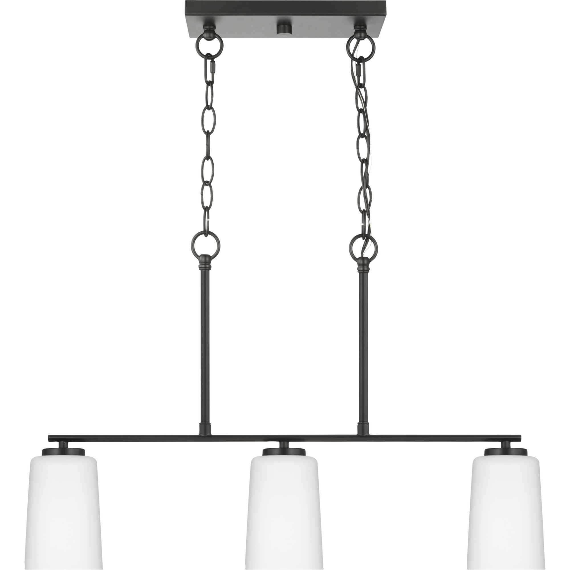 Adley 3 Light 26 inch Matte Black Linear Chandelier Ceiling Light