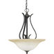 Prestige 3 Light 18 inch Sable Bronze Pendant Ceiling Light