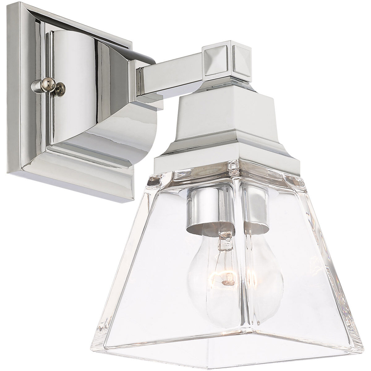 Mission 1 Light 5 inch Polished Chrome Sconce Wall Light
