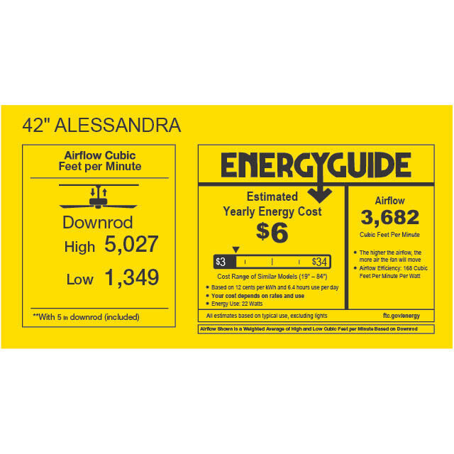 Atlas Alessandra 42 inch Textured Bronze with Walnut Tone Blades Ceiling Fan