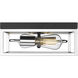 Canada 2 Light 12 inch Black and Chrome Flush Mount Ceiling Light