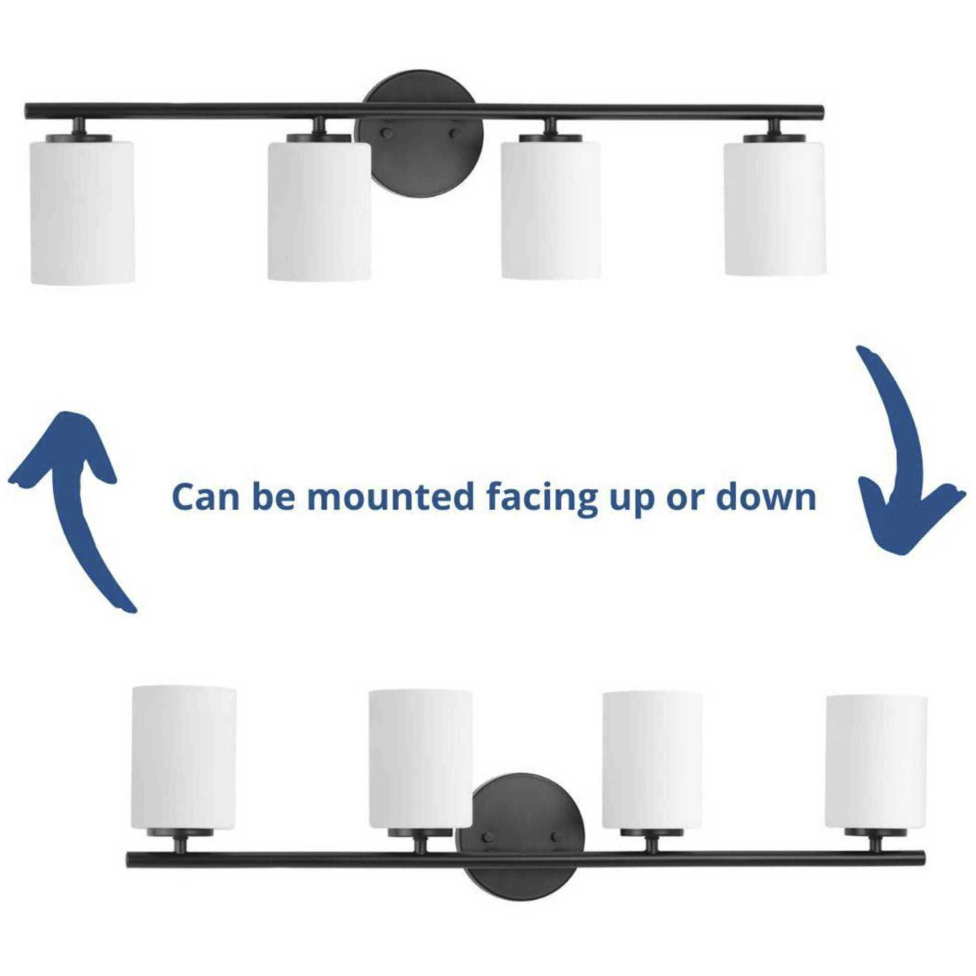 Replay 4 Light 31.13 inch Black Bath Vanity Wall Light