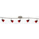 Serpentine 5 Light 120V Brushed Steel Rail Fixture Ceiling Light