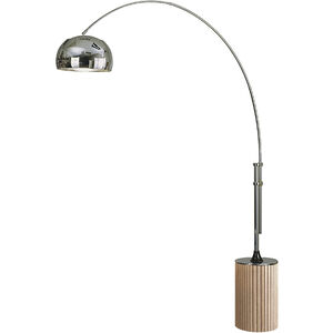 Tambo 92 inch 23.00 watt Natural Ash and Weathered Brass Arc Floor Lamp Portable Light