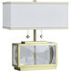 Celeste 21 inch 60 watt Polished Brass and Clear Table Lamp Portable Light