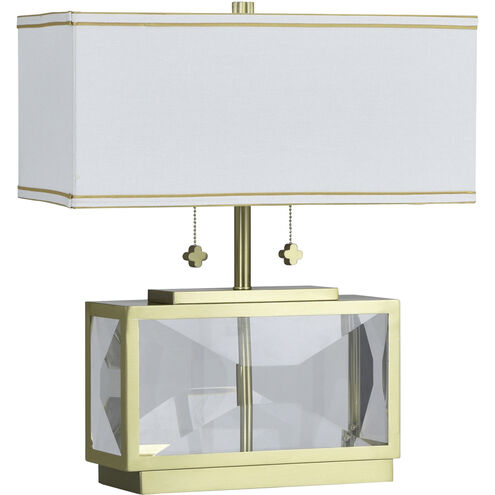 Celeste 21 inch 60 watt Polished Brass and Clear Table Lamp Portable Light
