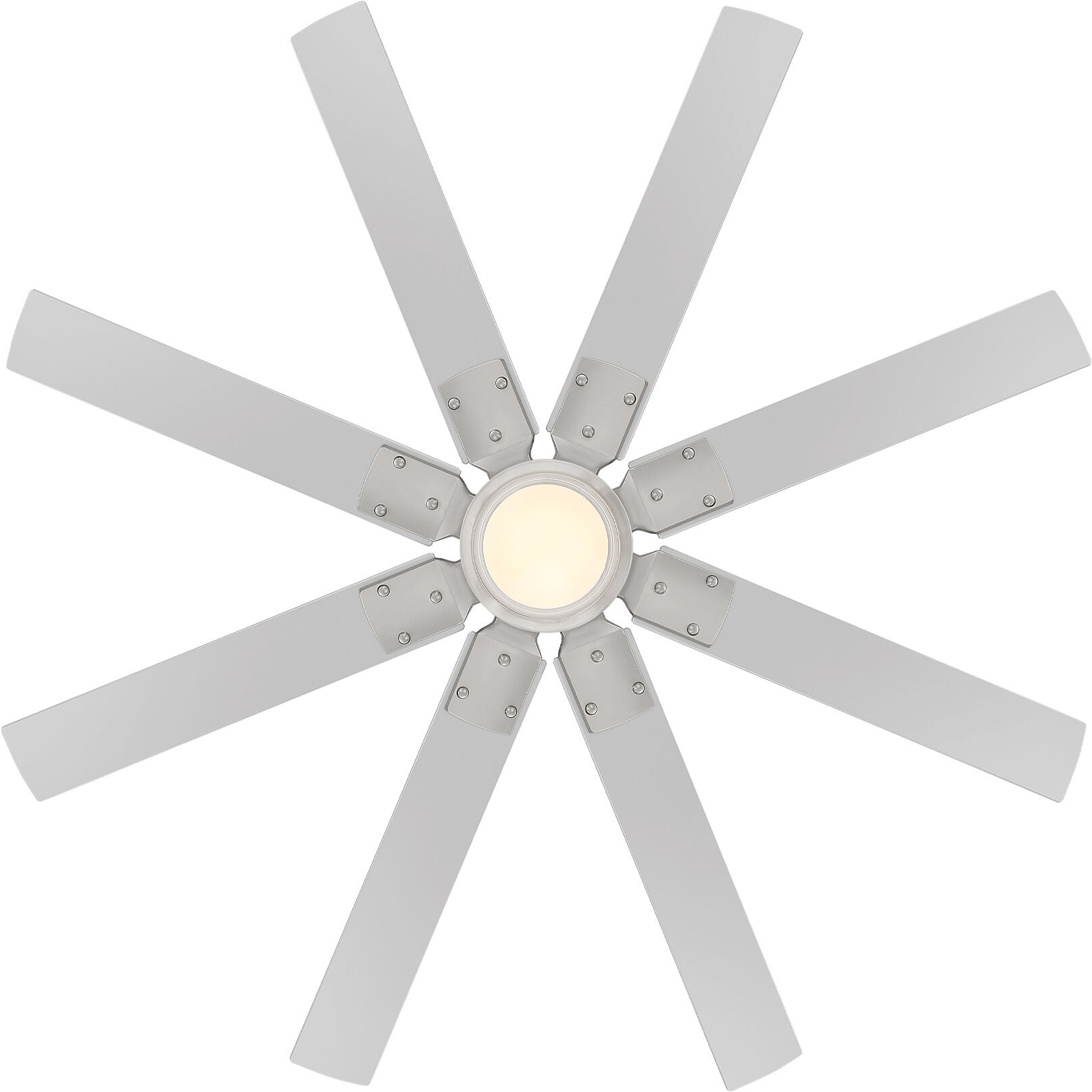Renegade 52 inch Brushed Nickel Titanium with Titanium Blades Downrod Ceiling Fan in 2700K