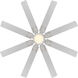 Renegade 52 inch Brushed Nickel Titanium with Titanium Blades Downrod Ceiling Fan in 2700K
