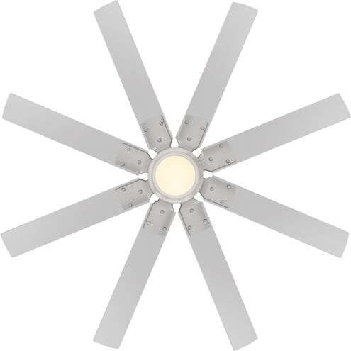 Renegade 52 inch Brushed Nickel Titanium with Titanium Blades Downrod Ceiling Fan in 2700K