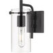 Auralume Press LED 4.5 inch Matte Black Bath Vanity Light Wall Light