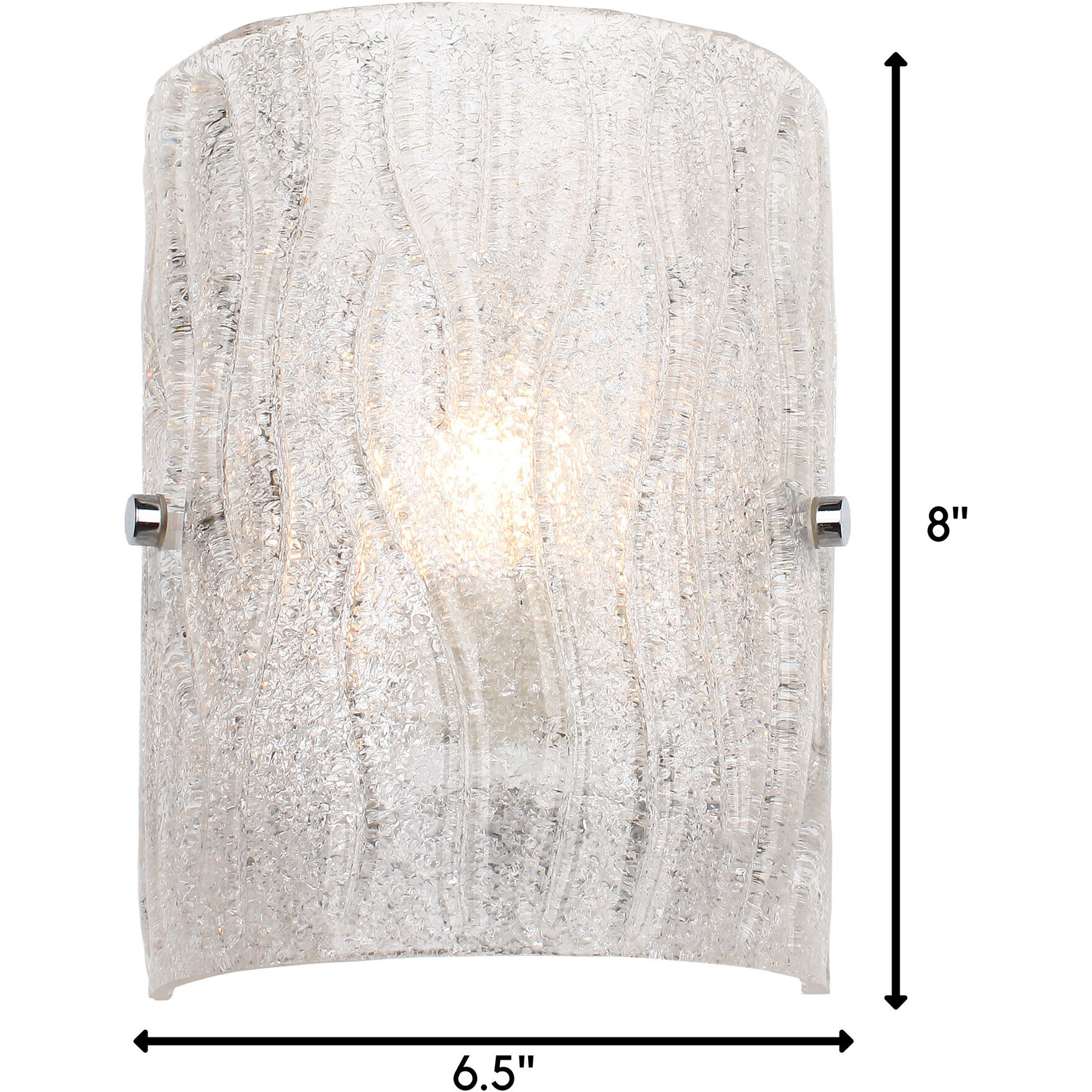 Brilliance 1 Light 6.75 inch Chrome ADA Wall Sconce Wall Light