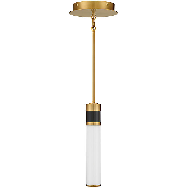 Abel LED 2.68 inch Black with Warm Brass Accents Mini-Pendant Ceiling Light