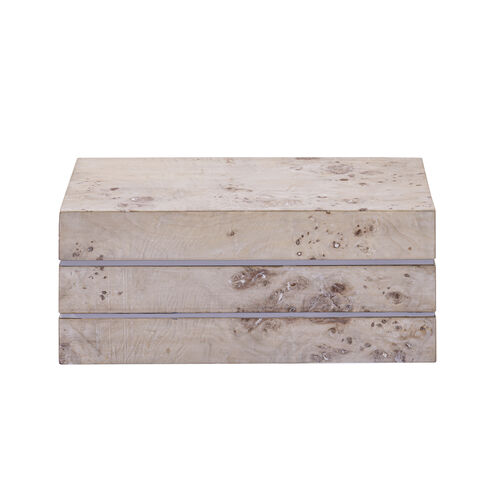 Salem 14 X 8.5 inch White Burl Wood with Satin Nickel Box