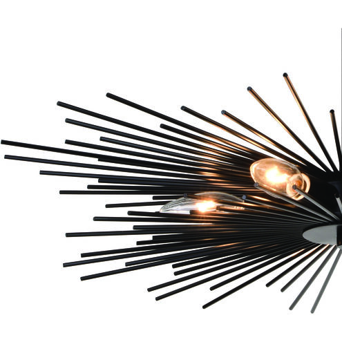Nikko LED 24 inch Matte Black Semi-Flush Mount Ceiling Light in 6