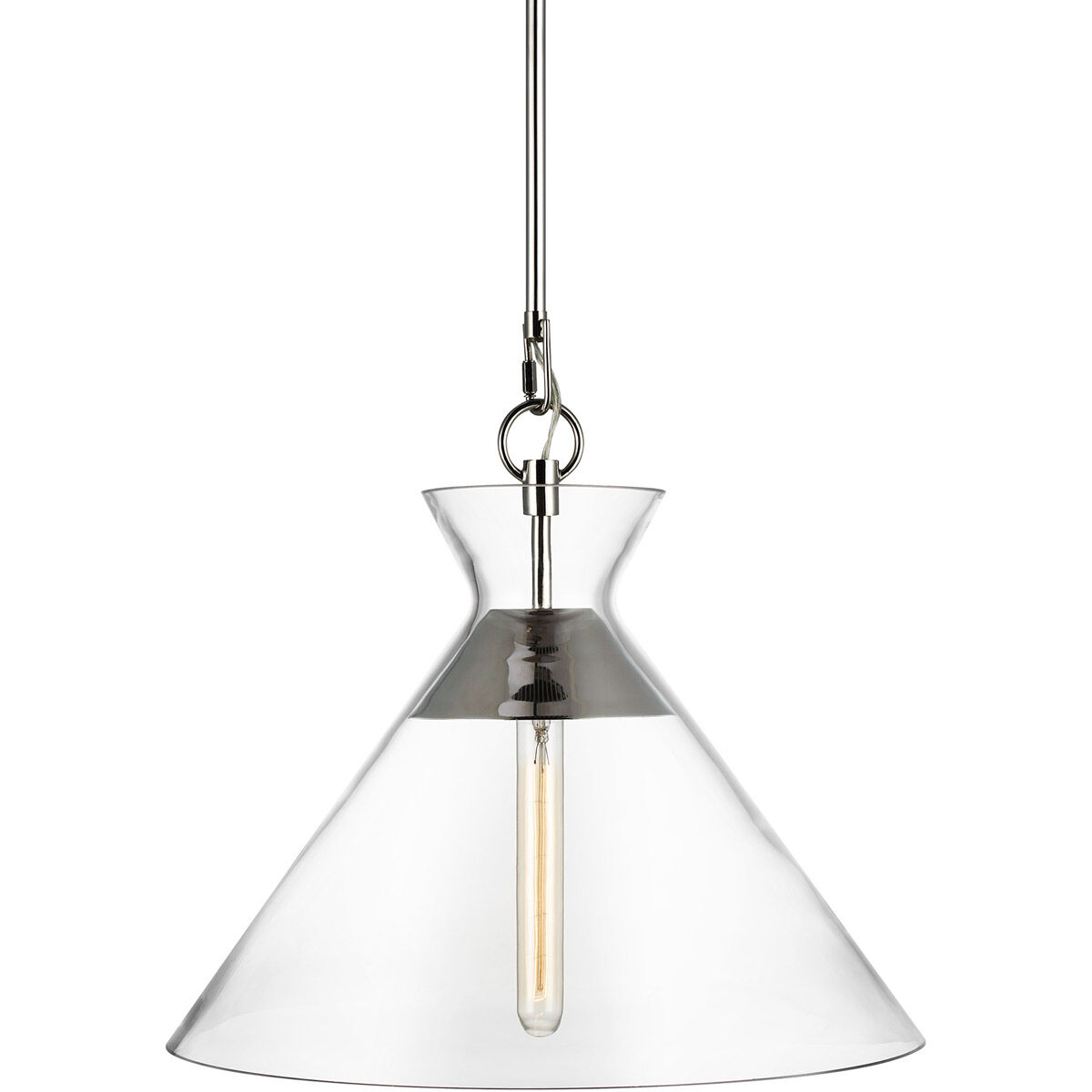 C&M by Chapman & Myers Atlantic 1 Light 18 inch Polished Nickel Pendant Ceiling Light