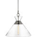 C&M by Chapman & Myers Atlantic 1 Light 18 inch Polished Nickel Pendant Ceiling Light