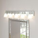 Hudson 5 Light 38 inch Chrome Bath Bar Wall Light