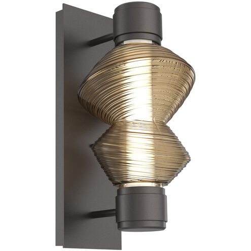 Mesa Mandrel Sconce Wall Light in 3000K LED, Graphite, Bronze Blown Glass