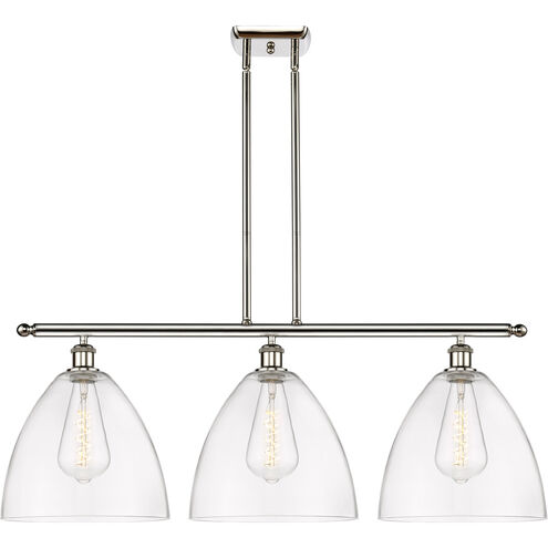 Ballston Ballston Dome LED 38.5 inch Polished Nickel Island Light Ceiling Light in Clear Glass