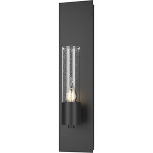 Pillar 1 Light 4.3 inch Black ADA Sconce Wall Light in Seeded Clear