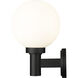 Laurent 1 Light 12.5 inch Black Outdoor Wall Light