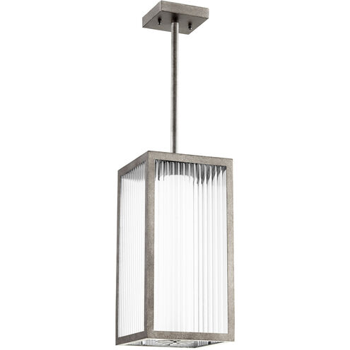 Maestro LED 7.25 inch Weathered Zinc Outdoor Pendant