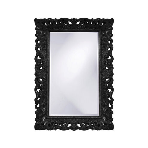 Barcelona 46 X 32 inch Glossy Black Wall Mirror