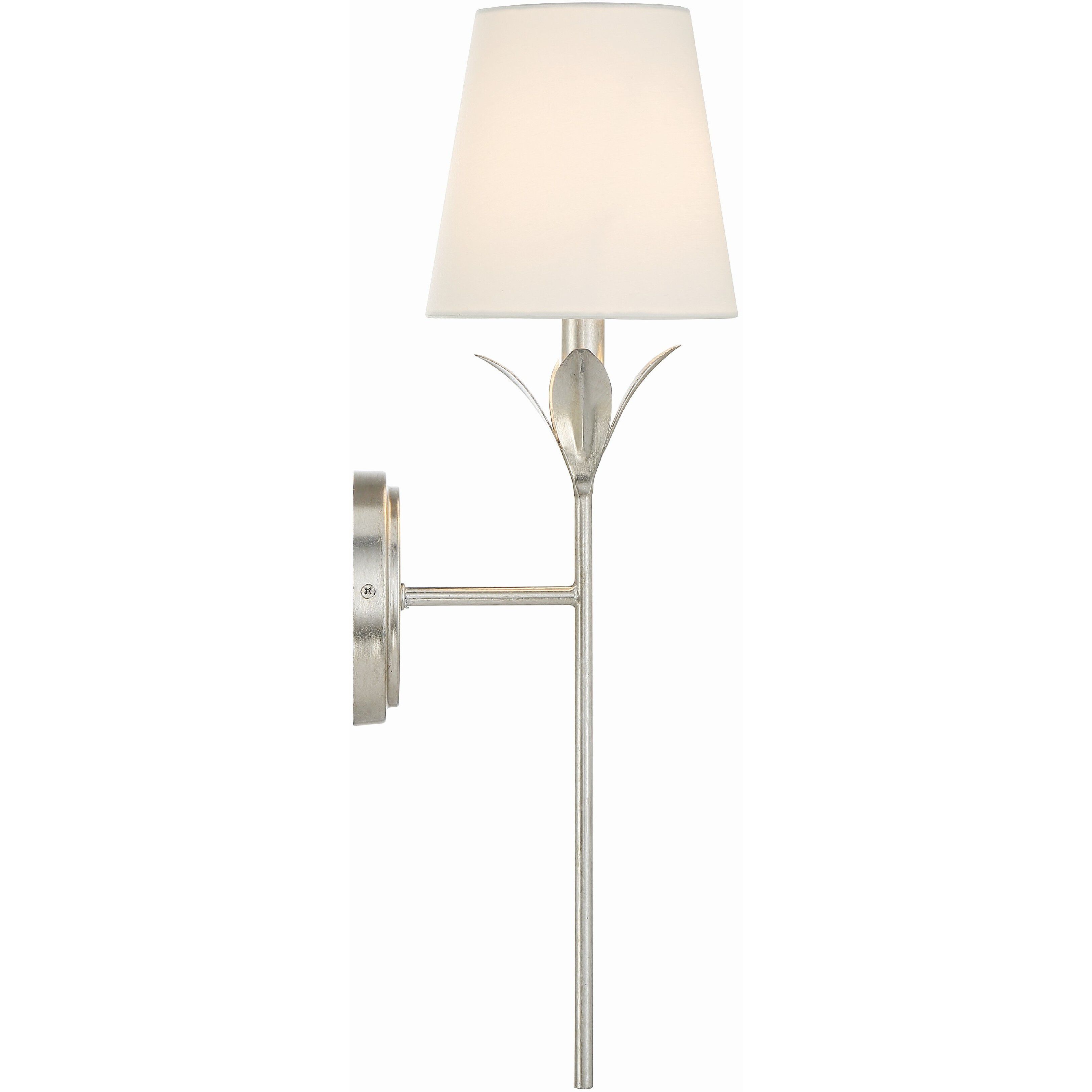Broche Sconce Wall Light in Antique Silver
