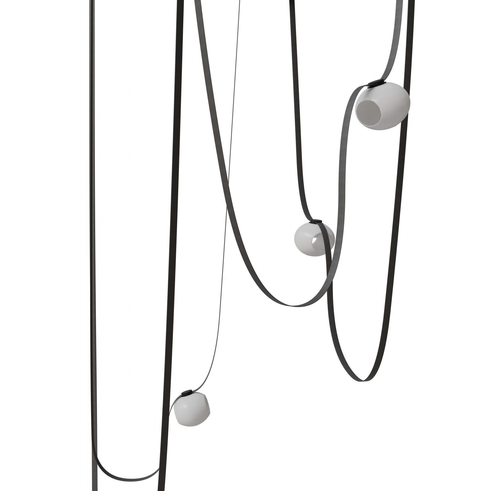 Fremont LED 8 inch Black Belt Chandelier Ceiling Light