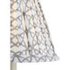 Block Print Natural and Gray Pleated Chandelier Shade
