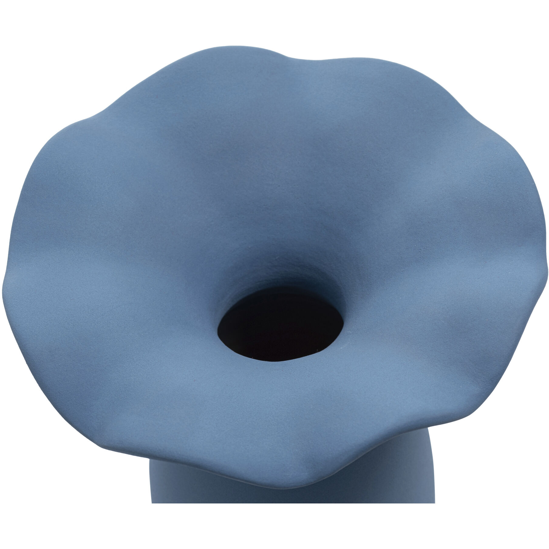 Ruffle 16.14 X 9.45 inch Vase in Blue