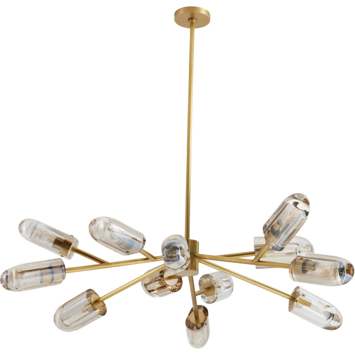 Javier 12 Light 44 inch Champagne and Antique Brass Chandelier Ceiling Light