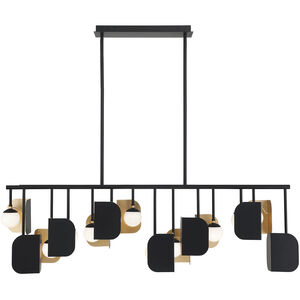 Cornice 14 Light 19 inch Gold and Black Chandelier Ceiling Light