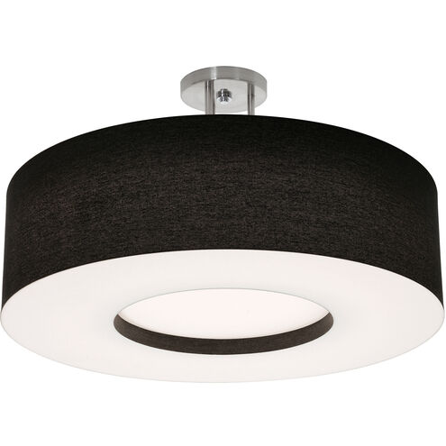 Montclair 3 Light 24 inch Satin Nickel Semi-Flush Mount Ceiling Light