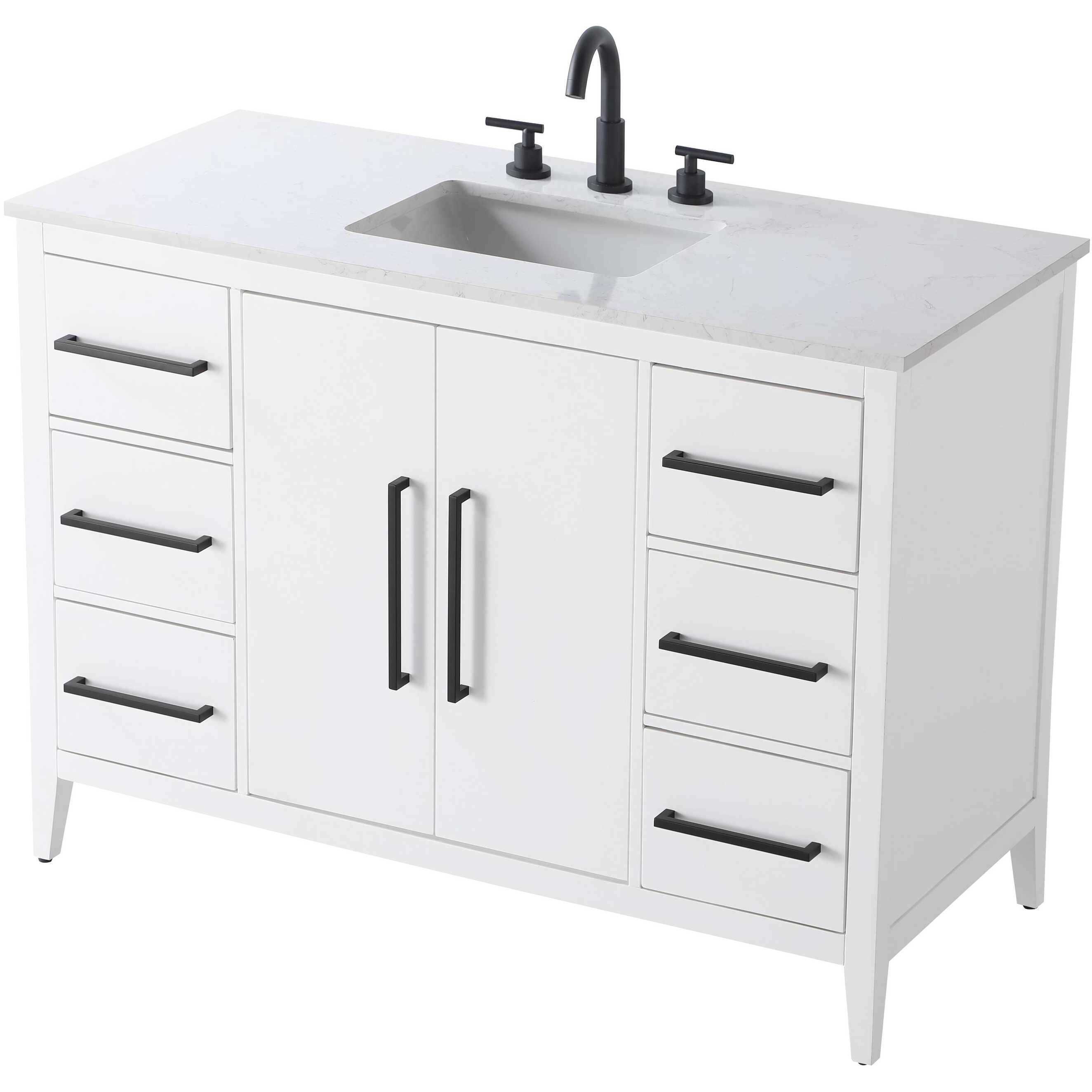 Millie 48 X 35 inch White Bathroom Vanity Cabinet